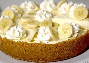 Doux cheesecake à la crème de banane