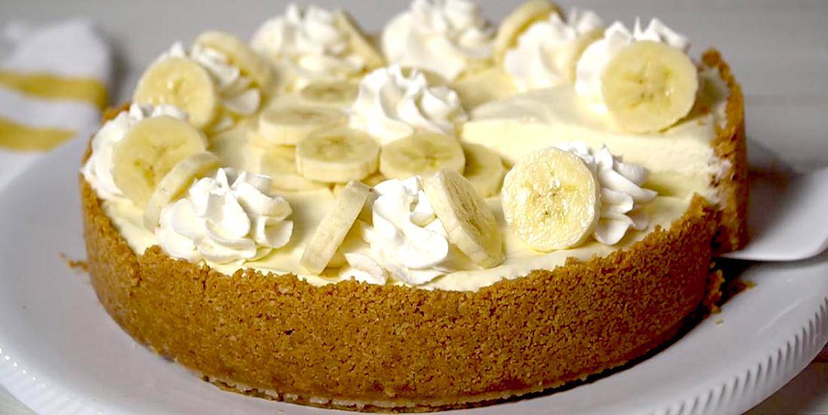 Doux cheesecake à la crème de banane