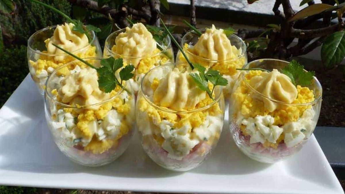 Oeufs Mimosa En Verrines Ideale Apero Vite Fait Idee Recette